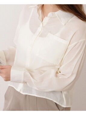 Moa Moa White Sheer Blouse